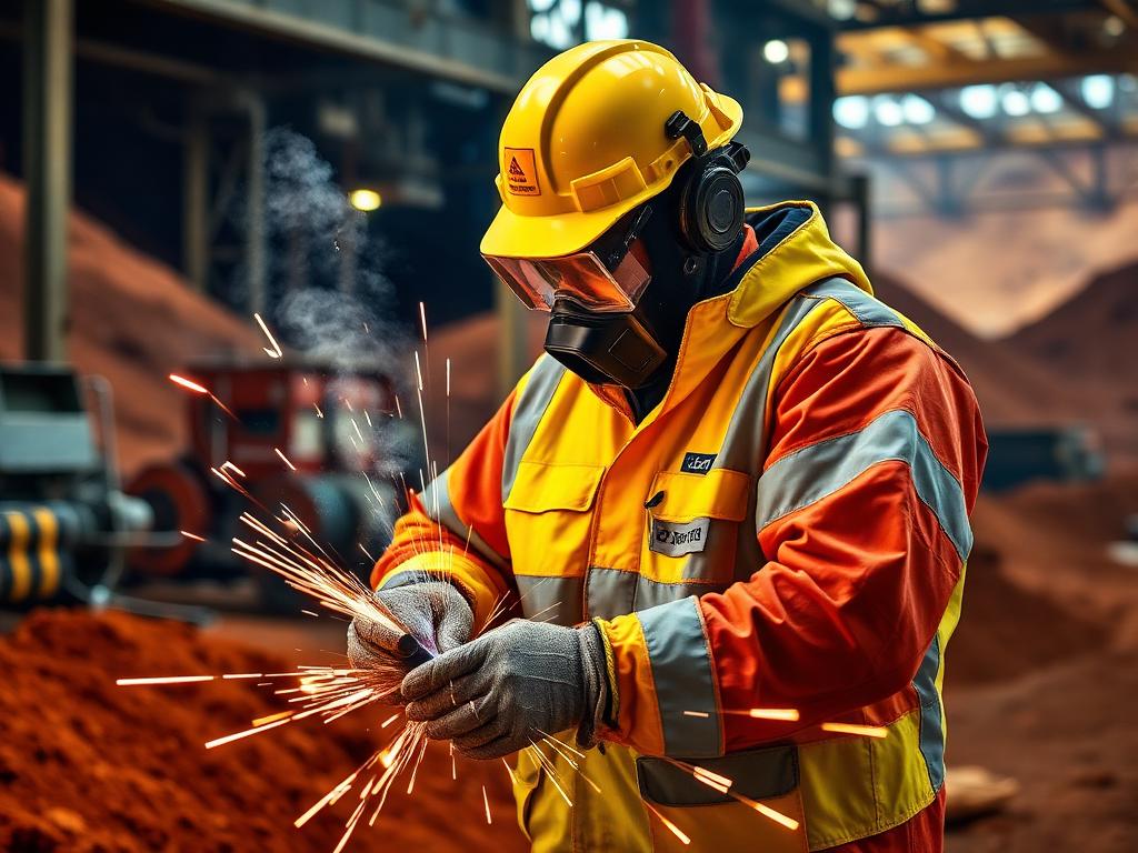 Boilermaker / Welder — Fabricates and repairs steel structures, chutes, hoppers, and process plant. — Image created by www.australian-mining-jobs.com
