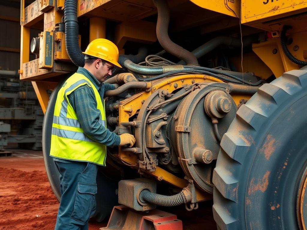 Diesel Mechanic — Maintains and repairs heavy mobile equipment — trucks, dozers, loaders. — Image created by www.australian-mining-jobs.com
